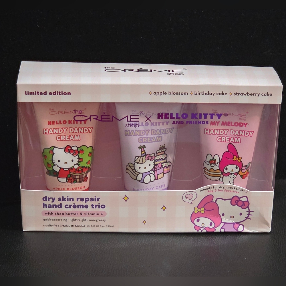 Limited Edition The Creme Shop X Hello Kitty and Friends Hand Crème Trio Set